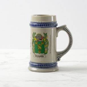 Caneca de cerveja da crista da família de Reynold