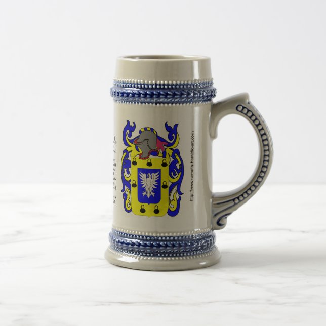 Caneca de cerveja da crista da família de Sánchez (Direita)