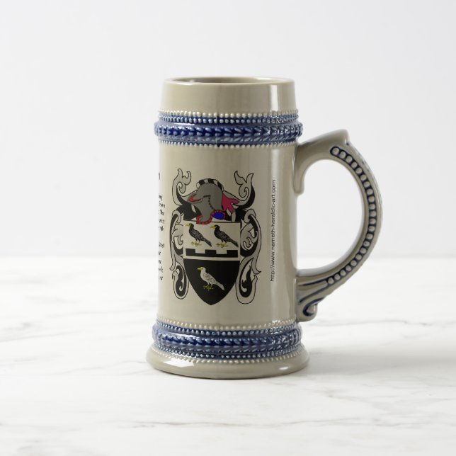 Caneca de cerveja da crista da família de Thompson (Direita)