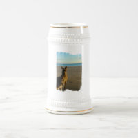 Caneca de cerveja da foto do canguru