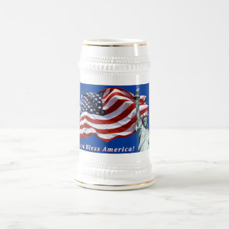 Caneca de cerveja da liberdade da bandeira dos
