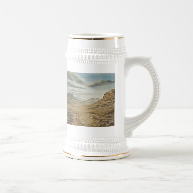 Caneca de cerveja da paisagem do deserto (Direita)