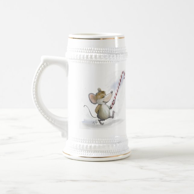 Caneca de cerveja da tampa do mouse da feliz (Esquerda)