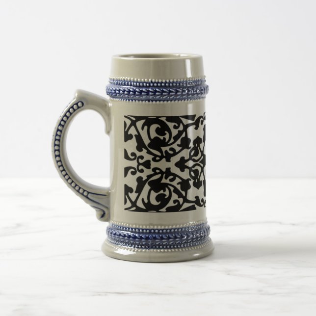 Caneca De Cerveja Damasco de selo decorativo (Esquerda)