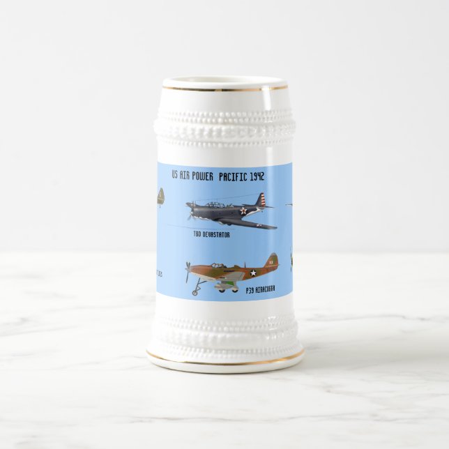 Caneca de cerveja de aeronaves 1942 (Centro)
