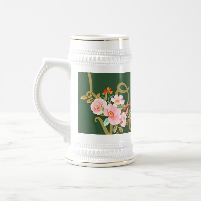 caneca de cerveja de amor floral (Esquerda)