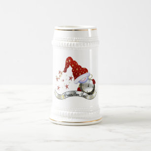Caneca de cerveja de anos novos