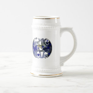 Caneca de cerveja de borda em relevo