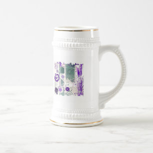 Caneca de cerveja de borda em relevo