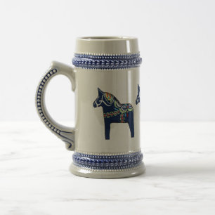Caneca de cerveja de Cavalo Dala Azul