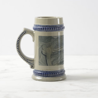 Caneca de Cerveja de Cerâmica Blue Marble Swirl