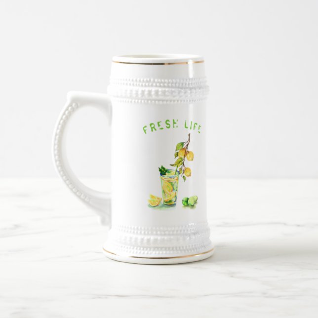 Caneca de cerveja de Cerveja de Limão - Texto Pers (Esquerda)