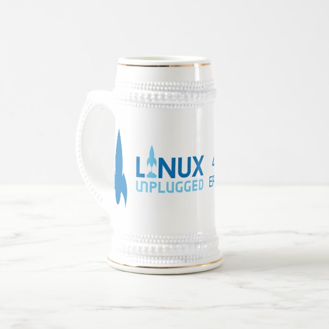 Caneca de cerveja de Cerveja Desconectada LINUX (Frente Esquerda)