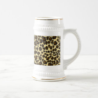 Caneca de cerveja de cerveja impressa do leopardo