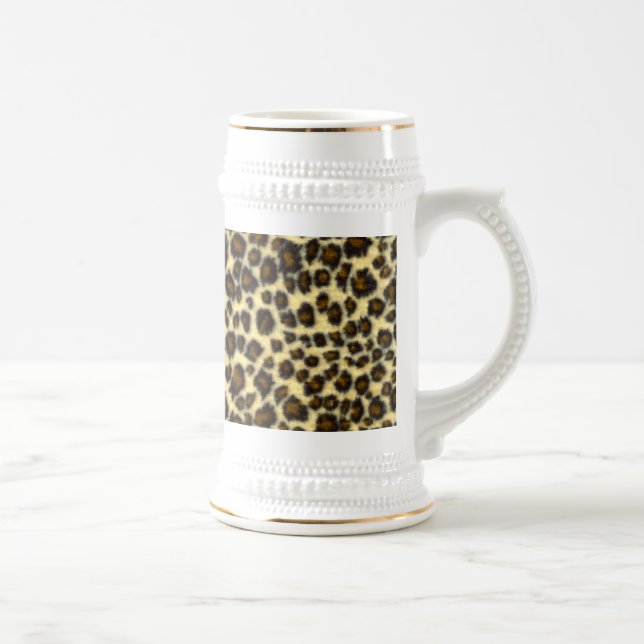 Caneca de cerveja de cerveja impressa do leopardo (Direita)