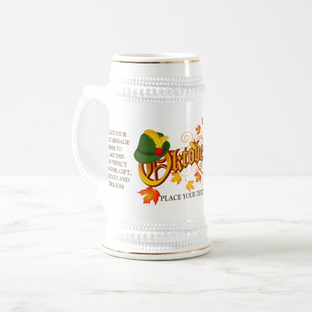 Caneca de cerveja de Cerveja Personalizada do Okto (Frente Esquerda)