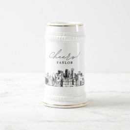 Caneca de cerveja de Cerveja Skyline do Dallas Gif