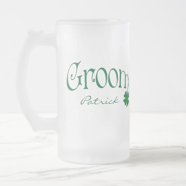 Caneca de cerveja de cerveja verde personalizada (Esquerda)
