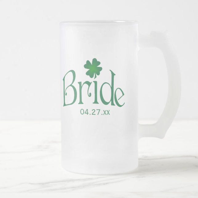 Caneca de cerveja de Cerveja Verde-Shamrock Person (Direita)