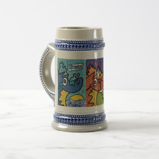 caneca de cerveja de dragões de 3 cabeças