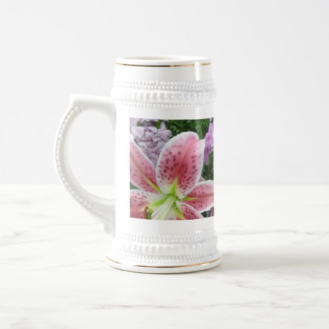 Caneca de cerveja de Flores bonito (Esquerda)