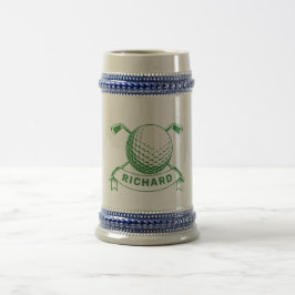Caneca de Cerveja de Golfe | Presente de Bola e Ta