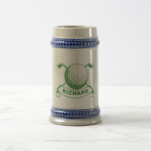 Caneca de Cerveja de Golfe Presente de Bola e Ta