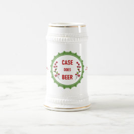 Caneca de cerveja de Natal é branca e Dourada
