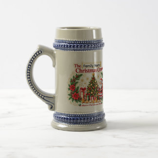 Caneca de Cerveja de Natal Personalizada para Famí