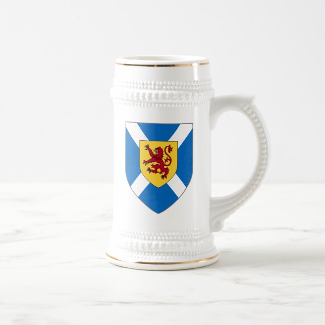 Caneca de cerveja de Scotland - protetor da cruz & (Direita)