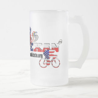 Caneca de cerveja de vidro do ciclista do Texan do