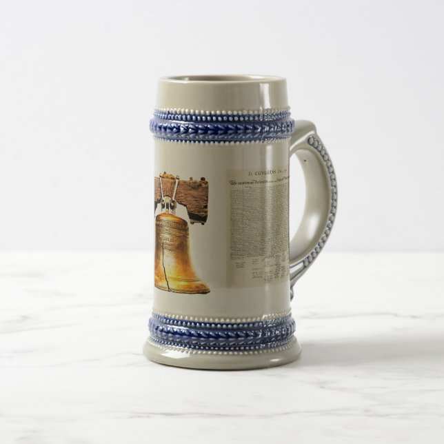 Caneca De Cerveja Declaração de Independência Sino da Liberdade (Frente Esquerda)
