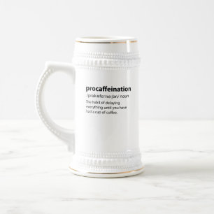 Caneca De Cerveja Definição de Dicionário Engraçado de Procafeinação