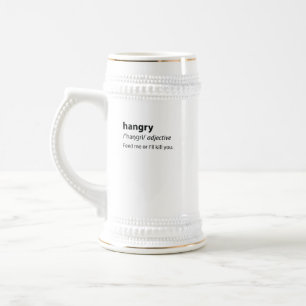 Caneca De Cerveja Definição de Dicionário Engraçado Hangry