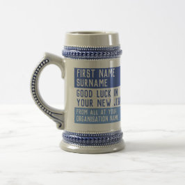 Caneca De Cerveja Deixando Presente. Boa sorte no seu novo emprego -