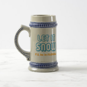 Caneca De Cerveja DEIXE QUE NEGE! Estarei na Flórida! Texto Personal