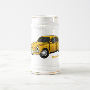 Caneca De Cerveja Desenho animado de carro clássico