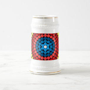 Caneca De Cerveja Desenho de Arte Mandala Abstrata Pontilhada-65904