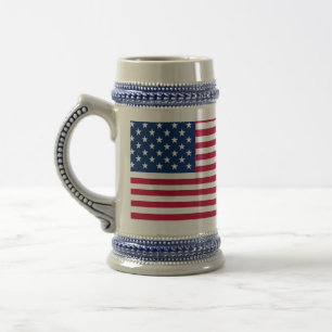 Caneca De Cerveja Desenho de Orgulho da Bandeira Americana dos EUA