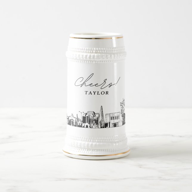 Caneca De Cerveja Desenho do Skyline da Arizona do Mesa do Presente  (Centro)