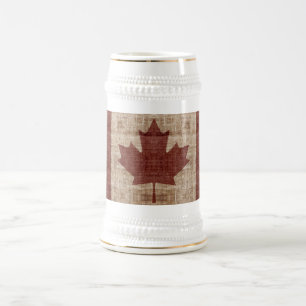 Caneca De Cerveja Design à moda da bandeira da folha de bordo de