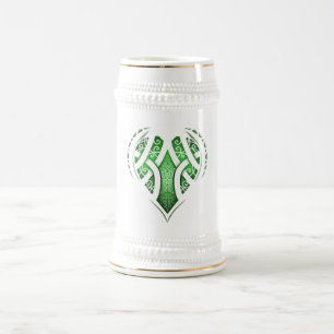 Caneca De Cerveja Design celta do tatuagem do coração