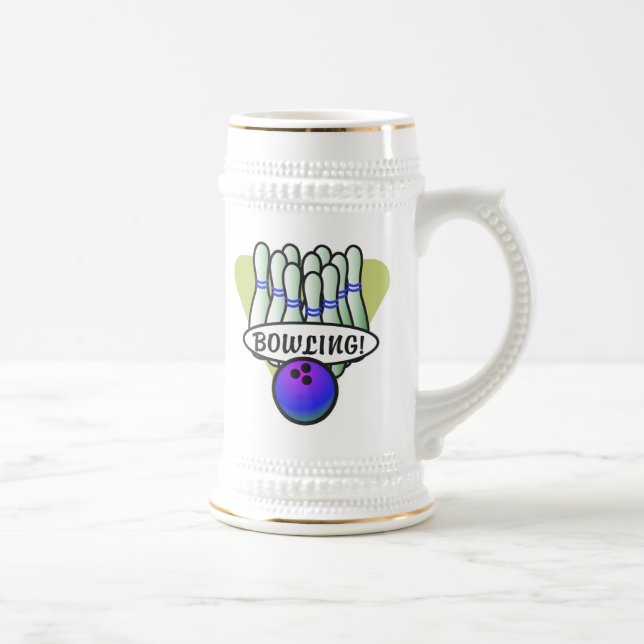 Caneca De Cerveja design da boliche retrorreflectora, design da boli (Direita)