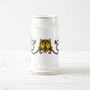 Caneca De Cerveja Design de Leão Medieval