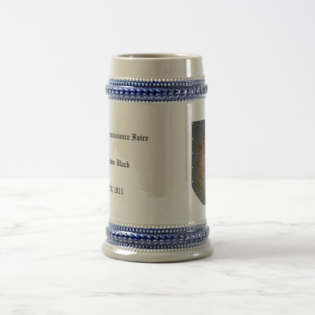 Caneca De Cerveja Design medieval do leão do protetor do metal (Centro)