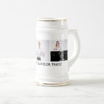 Caneca De Cerveja Despedida de Solteiro com Cinco Fotos Personalizad<br><div class="desc">As suas cinco fotos favoritas e uma linha de texto personalizado destacam este caneco de cerveja de despedida de solteiro.</div>
