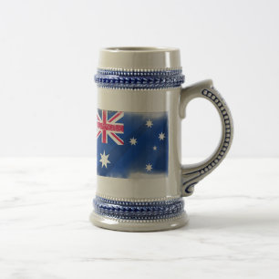 Caneca De Cerveja Desvanecimento da bandeira de Austrália