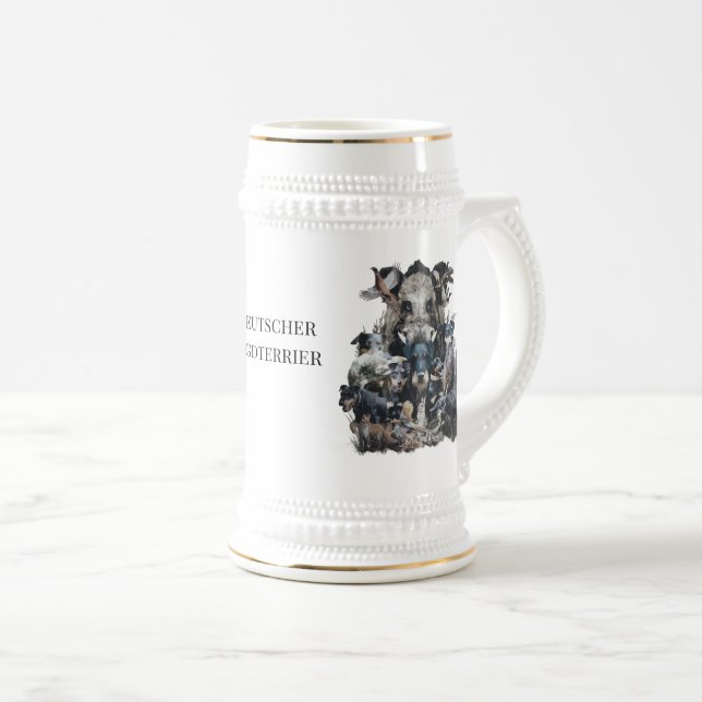 Caneca De Cerveja Deutscher Jagdterrier (Frente Esquerda)