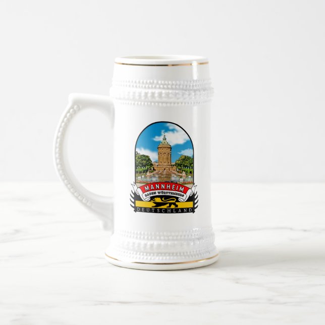 Caneca De Cerveja Deutschland Mannheim Vintage souvenir (Esquerda)