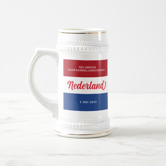 Caneca De Cerveja Dia da Independência Holandesa Bandeira Nacional (Esquerda)